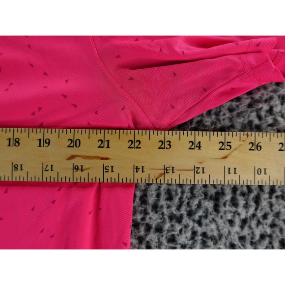 NIKE Dri-FIT Victory Micro Print‎ Golf Polo Men's Large HyperPink CU9841 - Picture 7 of 12